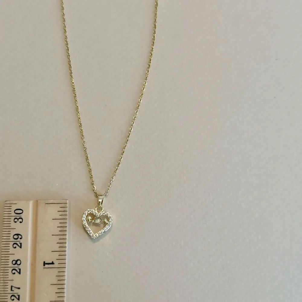 Crystal heart necklace M995